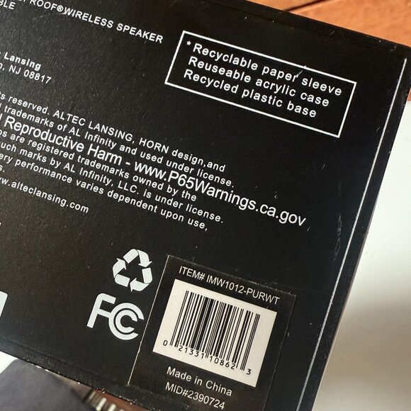 Altec Lansing HydraTrek Bluetooth Waterproof Speaker NEW Purple Waterproof - Picture 7 of 7